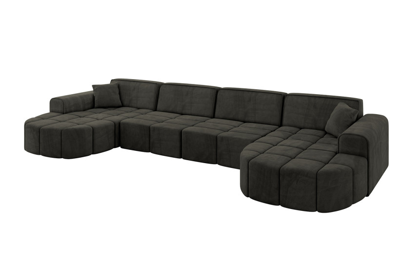 Narożnik uniwersalny bez funkcji spania LIVO-U1 - 400x173x79,5 Czarny 796073