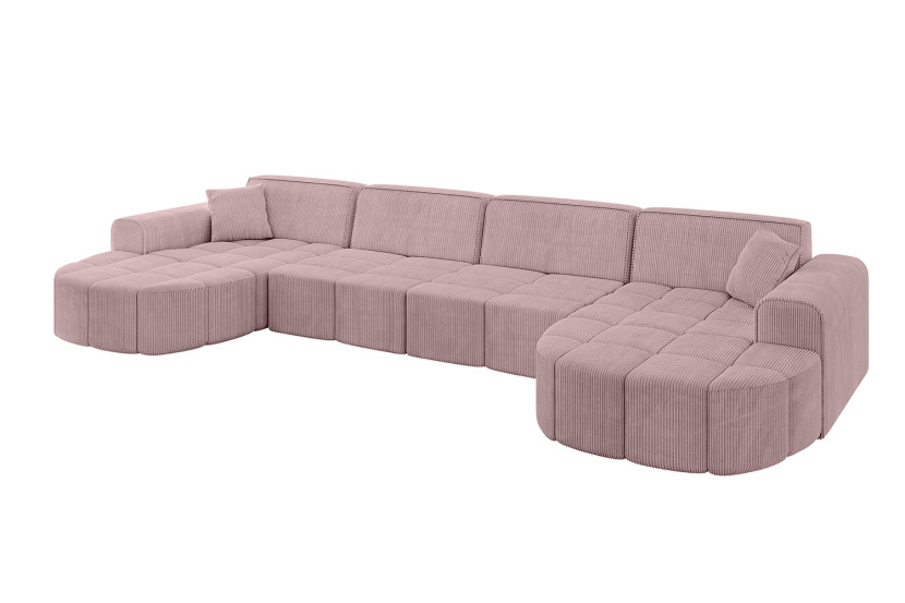 Narożnik uniwersalny bez funkcji spania LIVO-U1 - 400x173x79,5 Różowy 796058