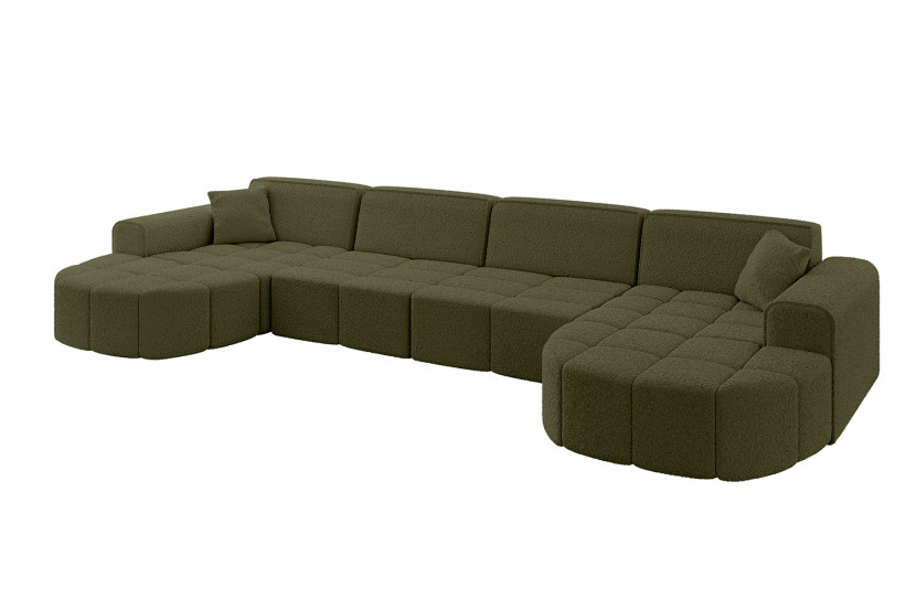 Narożnik uniwersalny bez funkcji spania LIVO-U1 - 400x173x79,5 Zielony 796093
