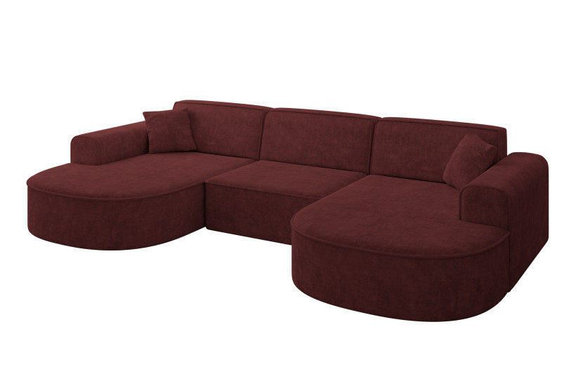 Narożnik uniwersalny bez funkcji spania MARI-U1 303x171x79,5 cm Bordowy 710660