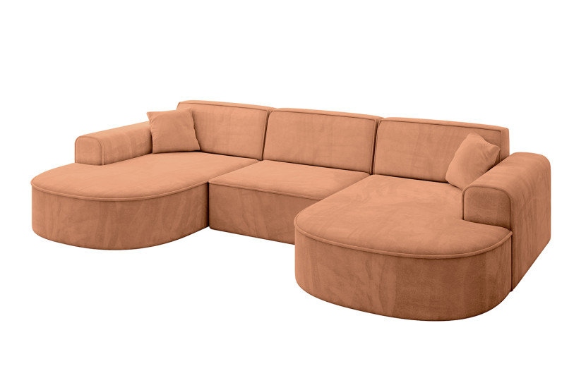 Narożnik uniwersalny bez funkcji spania MARI-U1 303x171x79,5 cm Brązowy 823747