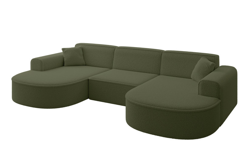 Narożnik uniwersalny bez funkcji spania MARI-U1 303x171x79,5 cm Zielony 525055