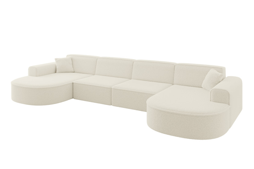 Narożnik uniwersalny bez funkcji spania MARI-U2 388x171x79,5 cm Beżowy 525041