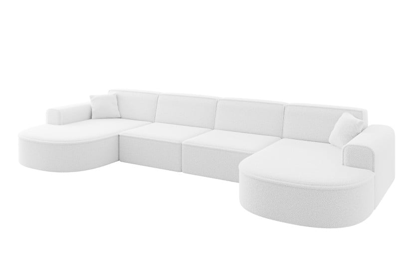 Narożnik uniwersalny bez funkcji spania MARI-U2 388x171x79,5 cm Biały 525120