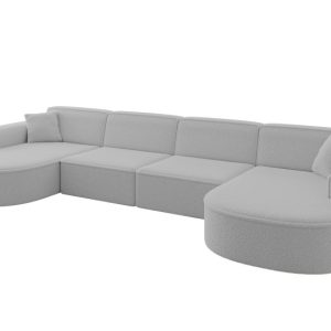 Narożnik uniwersalny bez funkcji spania MARI-U2 388x171x79,5 cm Jasnoszary 525092