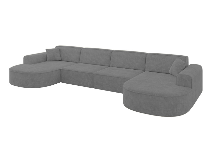 Narożnik uniwersalny bez funkcji spania MARI-U2 388x171x79,5 cm Szary 710617