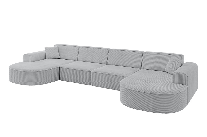 Narożnik uniwersalny bez funkcji spania MARI-U2 388x171x79,5 cm Szary 525093