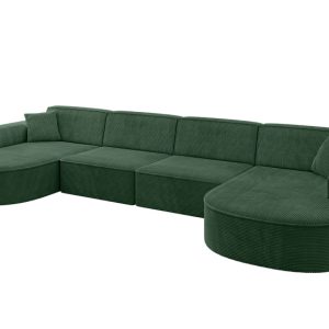 Narożnik uniwersalny bez funkcji spania MARI-U2 388x171x79,5 cm Zielony 525115