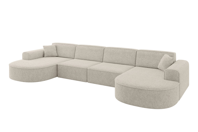 Narożnik uniwersalny bez funkcji spania MARI-U2 388x171x79,5cm Beżowy 1049132