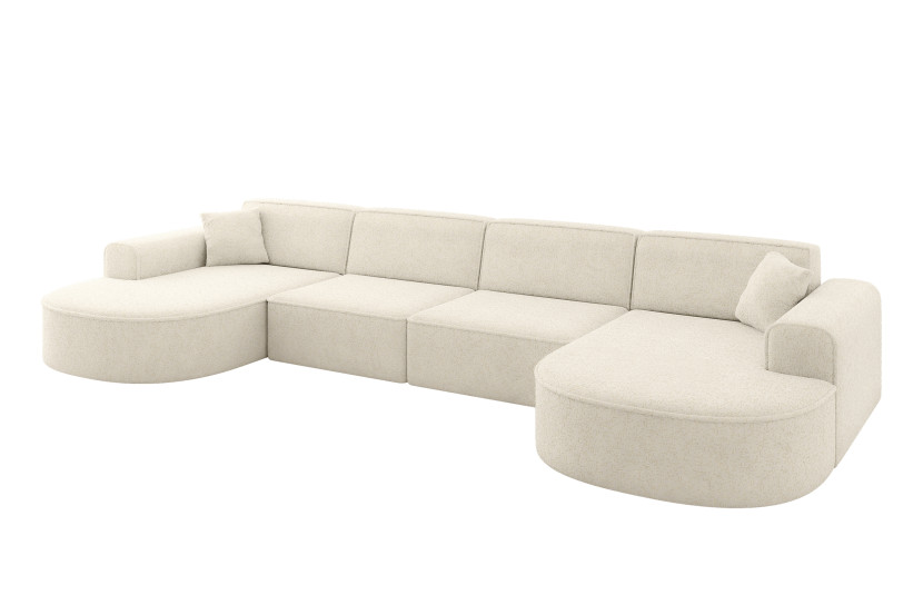 Narożnik uniwersalny bez funkcji spania MARI-U2 388x171x79,5cm Kremowy 1049101