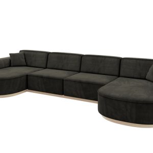 Narożnik uniwersalny bez funkcji spania MARI-U2-v1 388x171x83 cm Czarny 729230 Narożnik uniwersalny bez funkcji spania MARI-U2-v1 388x171x83 cm Czarny 729230