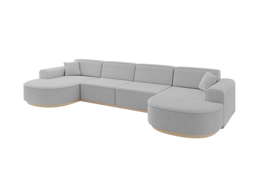 Narożnik uniwersalny bez funkcji spania MARI-U2-v1 388x171x83 cm Jasnoszary 729182