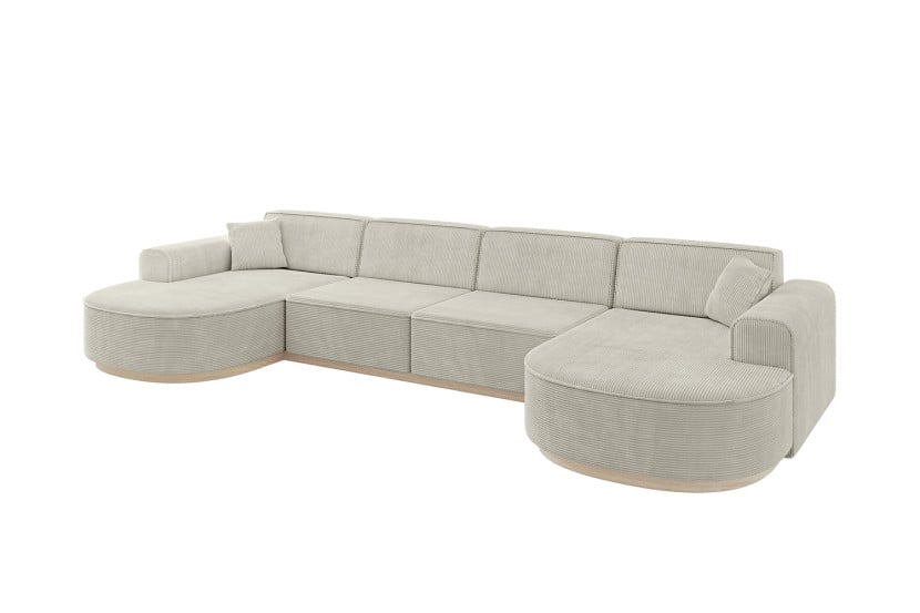 Narożnik uniwersalny bez funkcji spania MARI-U2-v1 388x171x83 cm Kremowy 729394