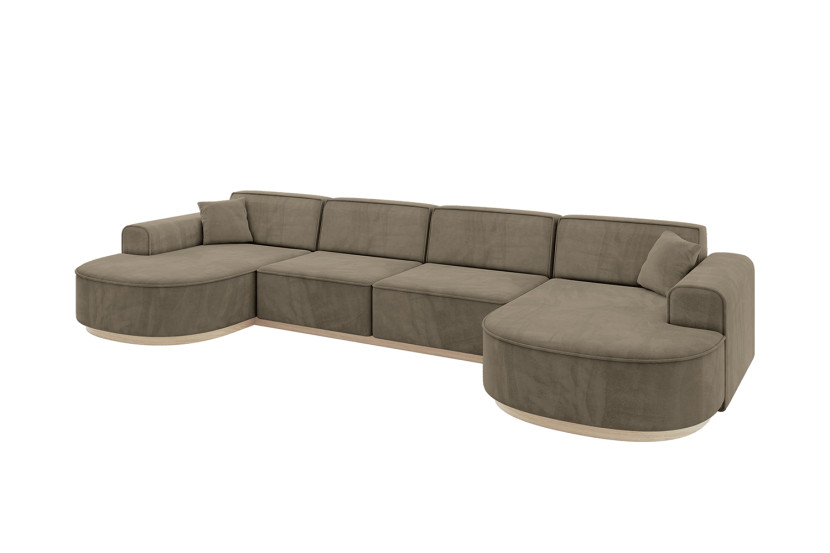 Narożnik uniwersalny bez funkcji spania MARI-U2-v1 388x171x83 cm Morelowy 823779