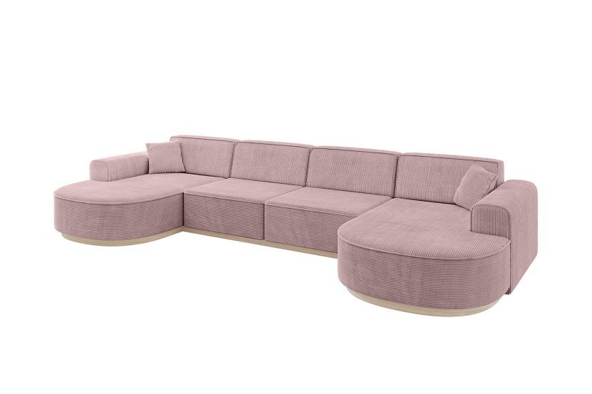Narożnik uniwersalny bez funkcji spania MARI-U2-v1 388x171x83 cm Różowy 729452