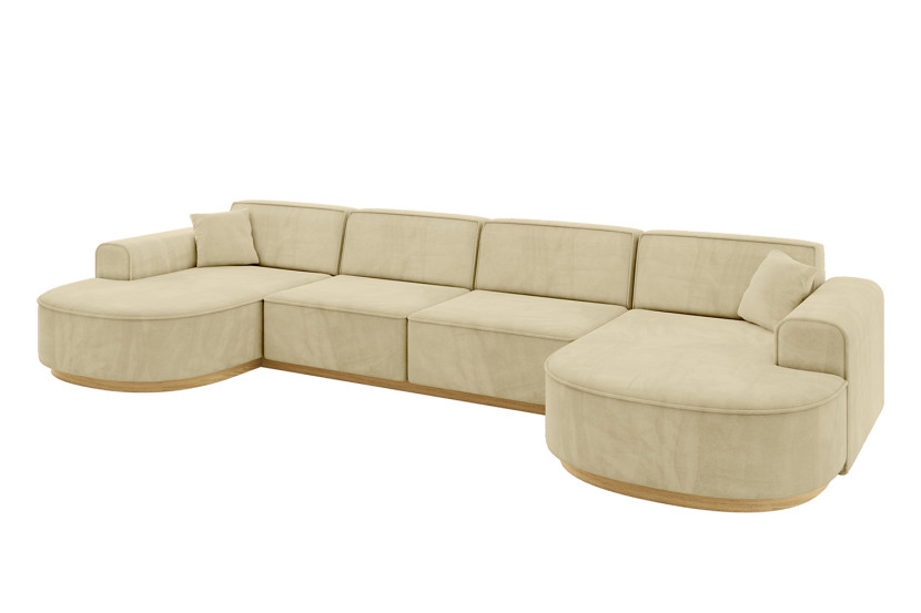 Narożnik uniwersalny bez funkcji spania MARI-U2-v2 388x171x83 cm Beżowy 729226