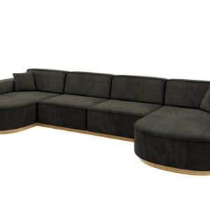 Narożnik uniwersalny bez funkcji spania MARI-U2-v2 388x171x83 cm Czarny 729252 Narożnik uniwersalny bez funkcji spania MARI-U2-v2 388x171x83 cm Czarny 729252