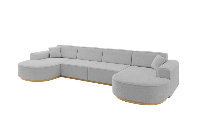 Narożnik uniwersalny bez funkcji spania MARI-U2-v2 388x171x83 cm Jasnoszary 729292