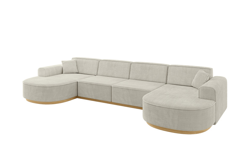 Narożnik uniwersalny bez funkcji spania MARI-U2-v2 388x171x83 cm Kremowy 729437