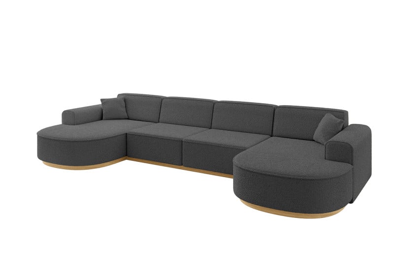 Narożnik uniwersalny bez funkcji spania MARI-U2-v2 388x171x83 cm Szary 729486