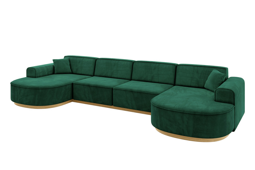 Narożnik uniwersalny bez funkcji spania MARI-U2-v2 388x171x83 cm Zielony 729323