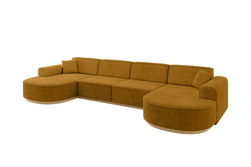 Narożnik uniwersalny bez funkcji spania MARI-U2-v2 388x171x83 cm Żółty 729243
