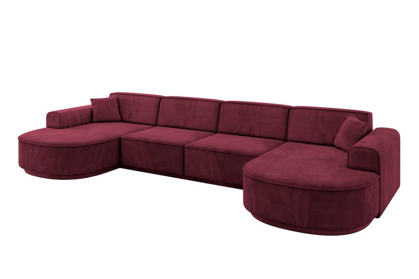 Narożnik uniwersalny bez funkcji spania MARI-U2-v3 388x171x83 cm Bordowy 769405