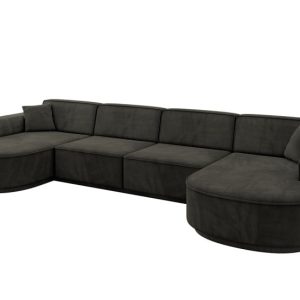 Narożnik uniwersalny bez funkcji spania MARI-U2-v3 388x171x83 cm Czarny 769419