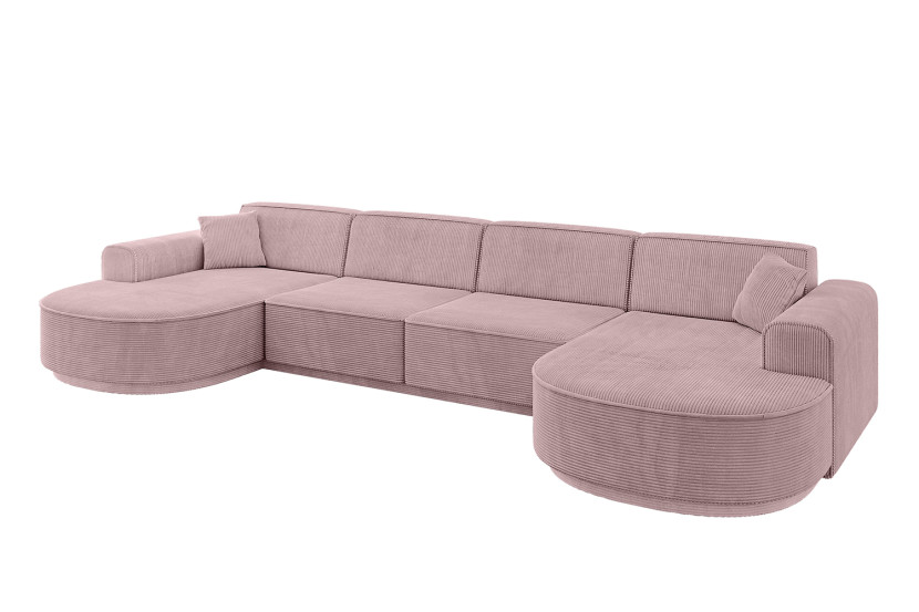 Narożnik uniwersalny bez funkcji spania MARI-U2-v3 388x171x83 cm Różowy 769450
