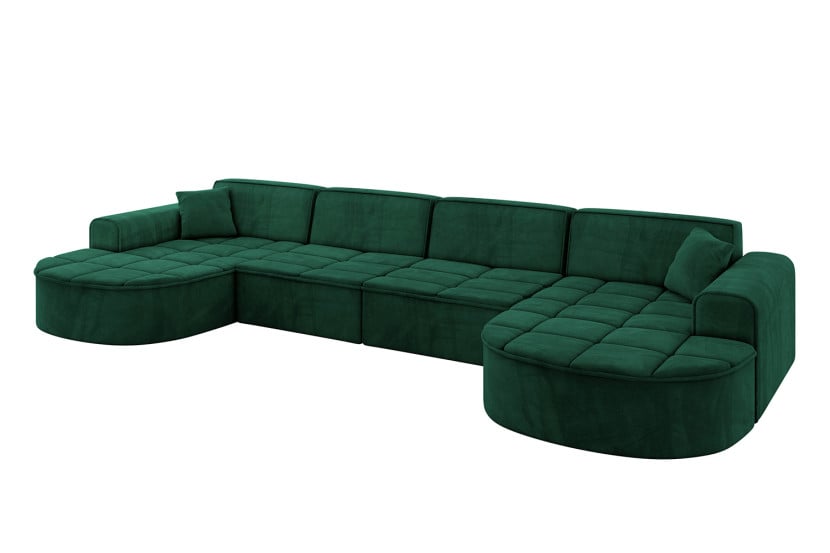 Narożnik uniwersalny bez funkcji spania TARO-U1 - 388x171x79,5 Zielony 800274
