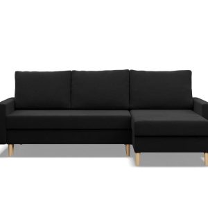 Narożnik uniwersalny, MILO, mikrofaza, 223x140x92 cm, czarny | TYLETEGOTU 773499 Narożnik uniwersalny, MILO, mikrofaza, 223x140x92 cm, czarny | TYLETEGOTU 773499