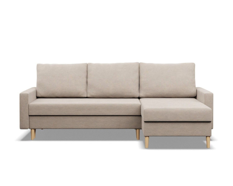 Narożnik uniwersalny, MILO, velvet, 223x140x92 cm, beżowy | TYLETEGOTU 773502