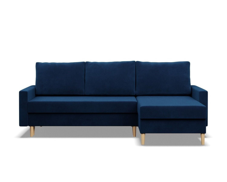 Narożnik uniwersalny, MILO, velvet, 223x140x92 cm, granatowy | TYLETEGOTU 773627
