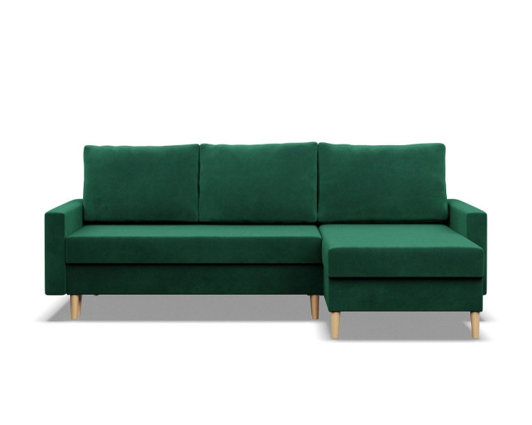 Narożnik uniwersalny, MILO, velvet, 223x140x92 cm, zieleń | TYLETEGOTU 773577