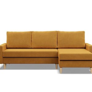 Narożnik uniwersalny, MILO, velvet, 223x140x92 cm, żółty | TYLETEGOTU 773540 Narożnik uniwersalny, MILO, velvet, 223x140x92 cm, żółty | TYLETEGOTU 773540