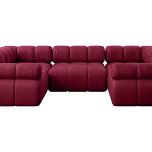 Narożnik uniwersalny modułowy BIRNO-U1 285x190x70 cm Bordowy 684286 Narożnik uniwersalny modułowy BIRNO-U1 285x190x70 cm Bordowy 684286