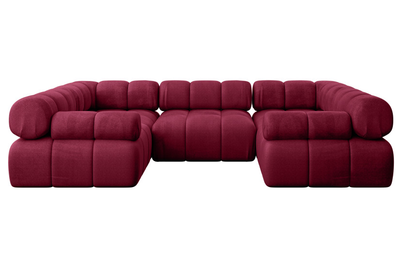 Narożnik uniwersalny modułowy BIRNO-U1 285x190x70 cm Bordowy 684286