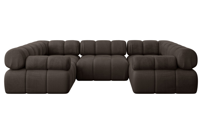 Narożnik uniwersalny modułowy BIRNO-U1 285x190x70 cm Brązowy 684339