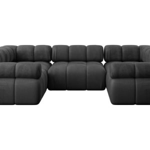 Narożnik uniwersalny modułowy BIRNO-U1 285x190x70 cm Czarny 684363 Narożnik uniwersalny modułowy BIRNO-U1 285x190x70 cm Czarny 684363