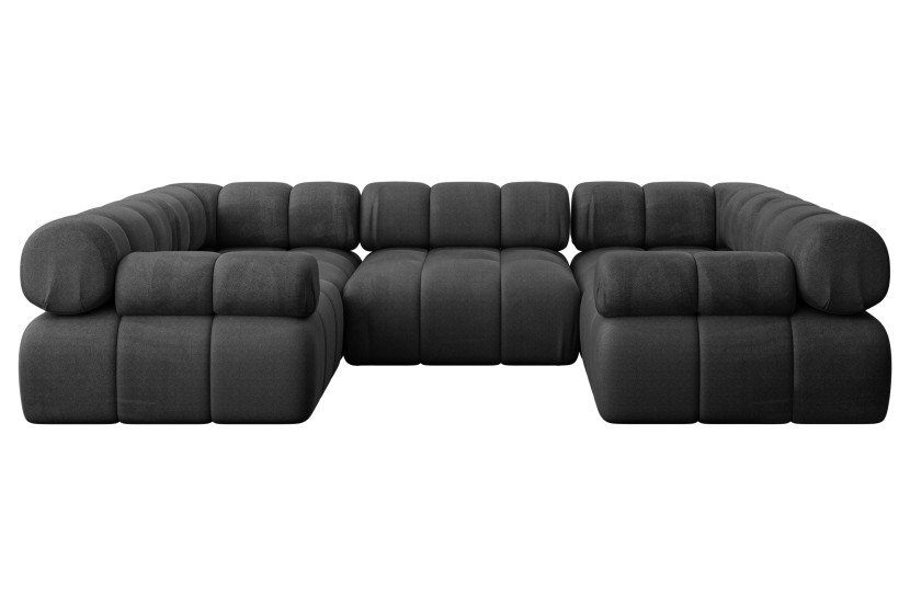 Narożnik uniwersalny modułowy BIRNO-U1 285x190x70 cm Czarny 684363