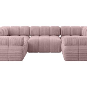 Narożnik uniwersalny modułowy BIRNO-U1 285x190x70 cm Różowy 684379 Narożnik uniwersalny modułowy BIRNO-U1 285x190x70 cm Różowy 684379