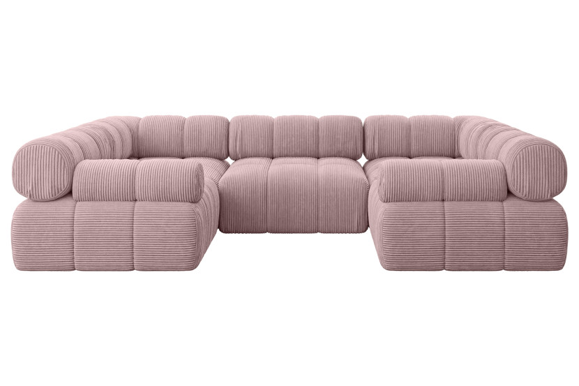 Narożnik uniwersalny modułowy BIRNO-U1 285x190x70 cm Różowy 684379