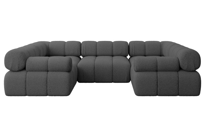 Narożnik uniwersalny modułowy BIRNO-U1 285x190x70 cm Szary 684361