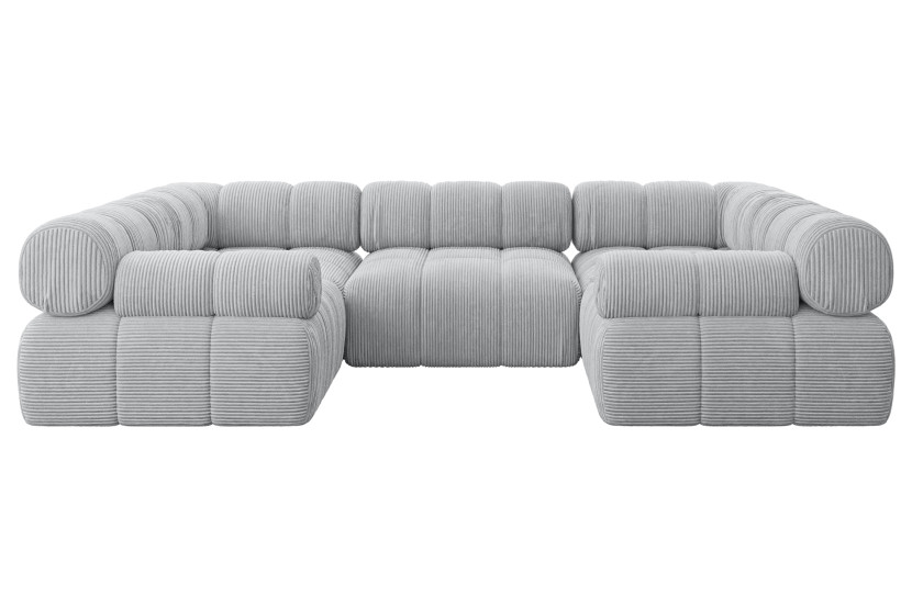 Narożnik uniwersalny modułowy BIRNO-U1 285x190x70 cm Szary 684216
