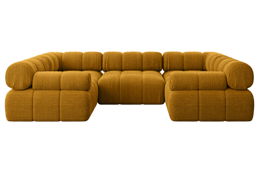 Narożnik uniwersalny modułowy BIRNO-U1 285x190x70 cm Żółty 684384