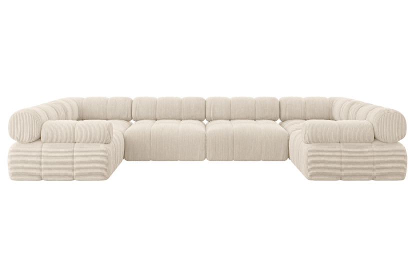 Narożnik uniwersalny modułowy BIRNO-U2 380x190x70 cm Beżowy 684233