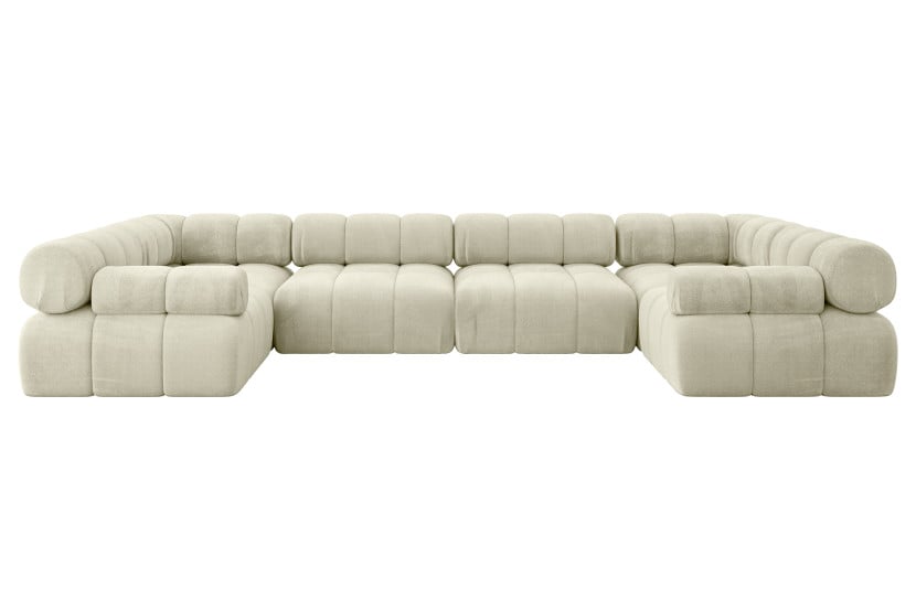 Narożnik uniwersalny modułowy BIRNO-U2 380x190x70 cm Beżowy 684222