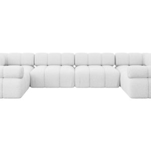Narożnik uniwersalny modułowy BIRNO-U2 380x190x70 cm Biały 684374 Narożnik uniwersalny modułowy BIRNO-U2 380x190x70 cm Biały 684374