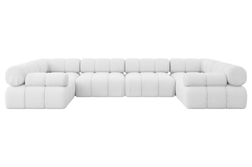 Narożnik uniwersalny modułowy BIRNO-U2 380x190x70 cm Biały 684374
