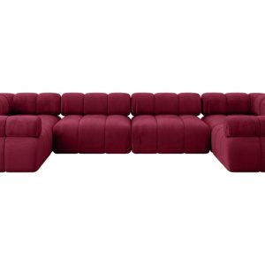 Narożnik uniwersalny modułowy BIRNO-U2 380x190x70 cm Bordowy 684387 Narożnik uniwersalny modułowy BIRNO-U2 380x190x70 cm Bordowy 684387
